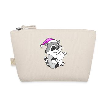 Raton laveur avec oreiller et bonnet de couchage - Trousse biologique - nature - Devant