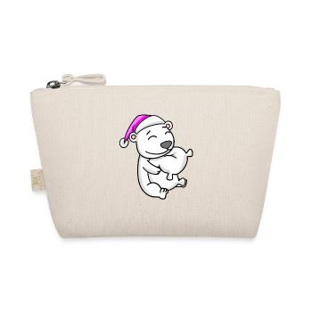 Ours polaire avec oreiller et bonnet de couchage - Trousse biologique - nature - Devant