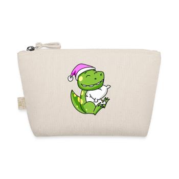 Dinosaure avec oreiller et bonnet de couchage - Trousse biologique - nature - Devant