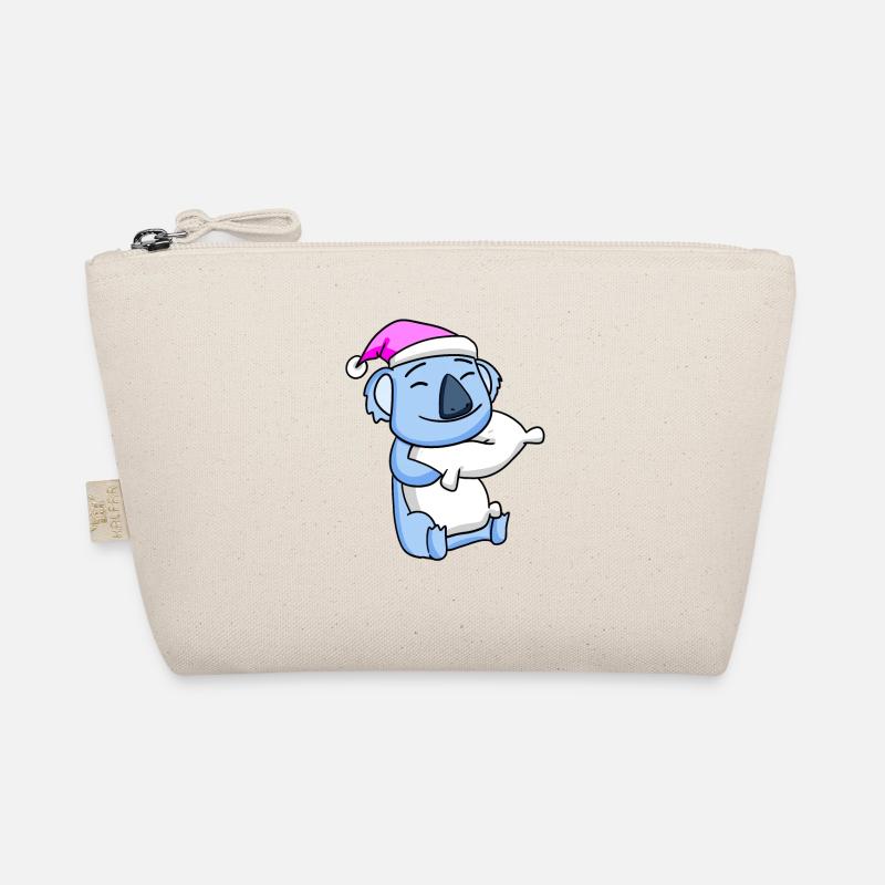 Koala with pillow and sleeping cap Organic Pouch