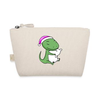 Lizard with pillow and sleeping cap - Organic Pouch - nature - Front