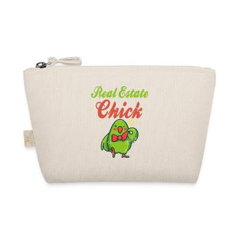 Immobilier Chick Cool Funny Retro Banker T-Shirt - Trousse biologique - nature - Devant