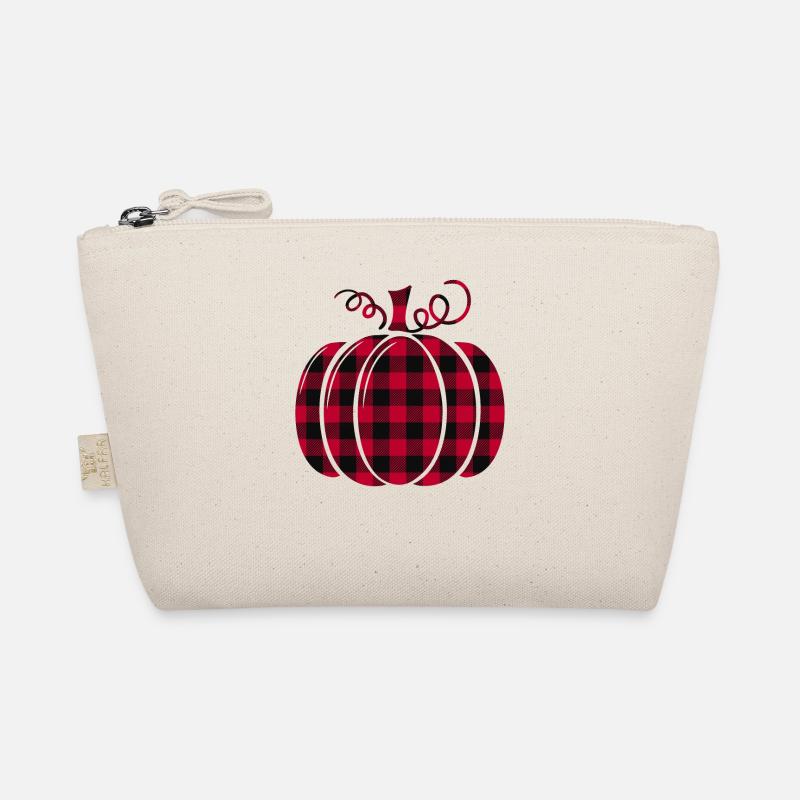Halloween Pumpkin Red Pattern Pumpkin - Bio-Täschchen - Natur