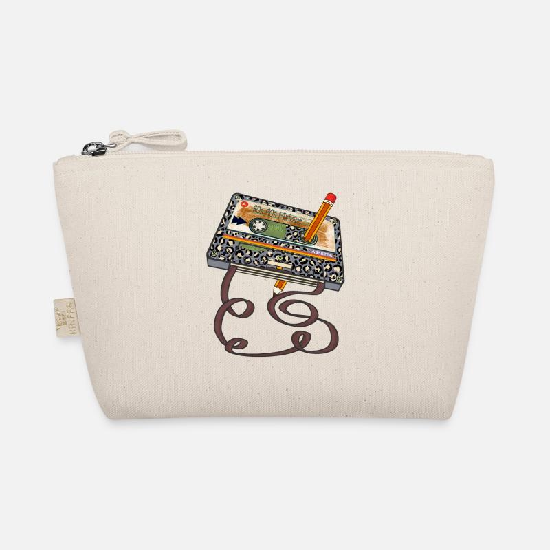 80s 90s Cassette Tape Pencil Throwback Retro Vinta Organic Pouch