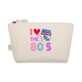 Cassette Tape Retro I Love The 80S Costume I Heart - Organic Pouch - nature - Front