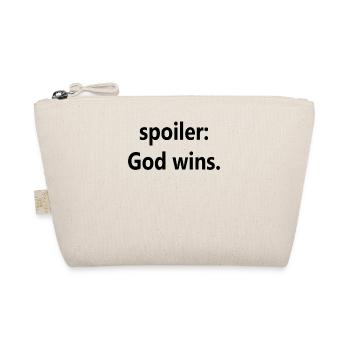 Spoiler: God Wins Grace Quote Faith Blessed - Organic Pouch - nature - Front