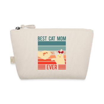 Funny Best Cat Mom Ever - Organic Pouch - nature - Front