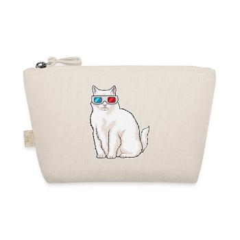 Katze Brille - Bio-Täschchen - Natur - Vorne