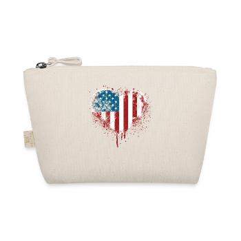 Amerikanischer Flagge USA United States Of America - Bio-Täschchen - Natur - Vorne