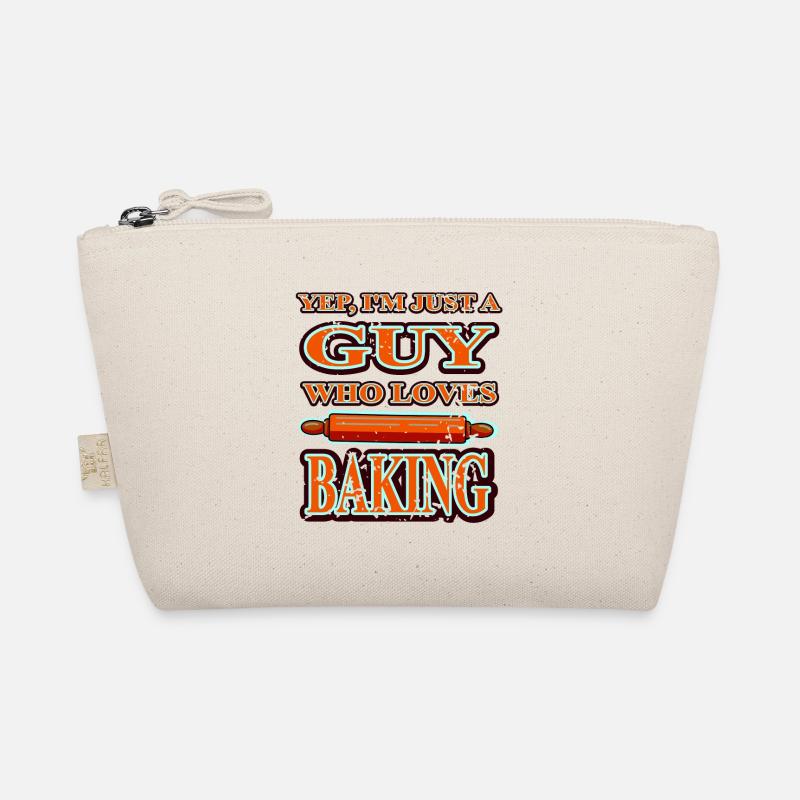 Yep I'm Just A GUY Who Loves Baking Cool Retro - Bio-Täschchen - Natur