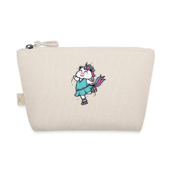 Unicorn rides ice skating Mythical creatures Sport - Organic Pouch - nature - Front