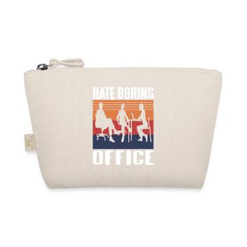 Hate Boring Office Retro Funny T-Shirt Present - Bio-Täschchen - Natur - Vorne