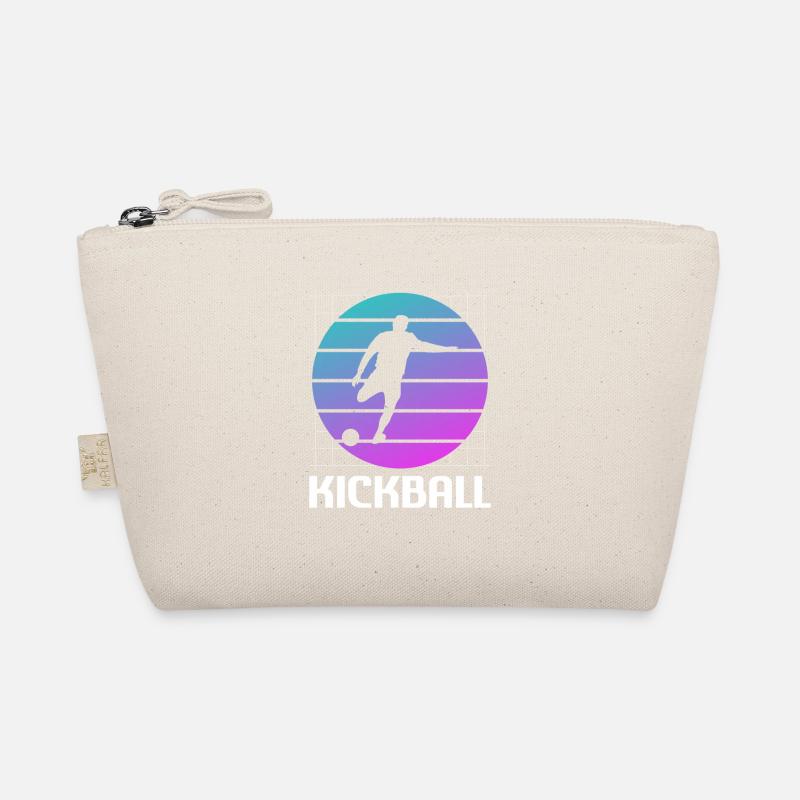 Retro Vintage Classic Kickball Player Organic Pouch