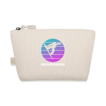 Retro Vintage Classic Snowboarding Snowboard - Bio-Täschchen - Natur - Vorne