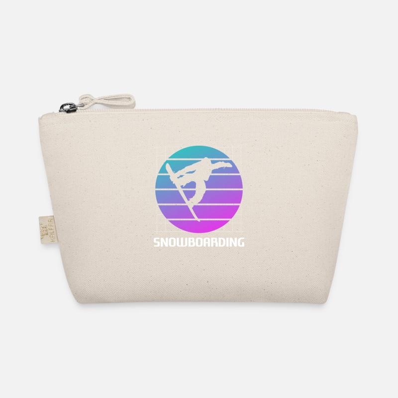 Retro Vintage Classic Snowboarding Snowboard Bio-Täschchen