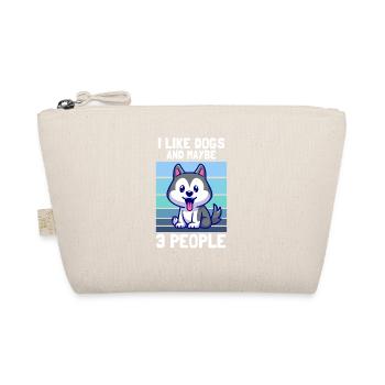 Ich Mag Hunde Und Vielleicht 3 Personen Design - Bio-Täschchen - Natur - Vorne