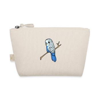 Kawaii blue budgerigar - Organic Pouch - nature - Front