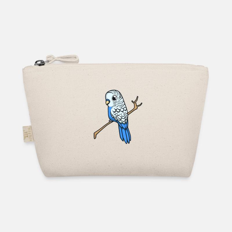 Kawaii blauer Wellensittich Bio-Täschchen