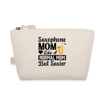 Saxophone Mama Saxophonist Jazz Mother Sax Gift - Organic Pouch - nature - Front