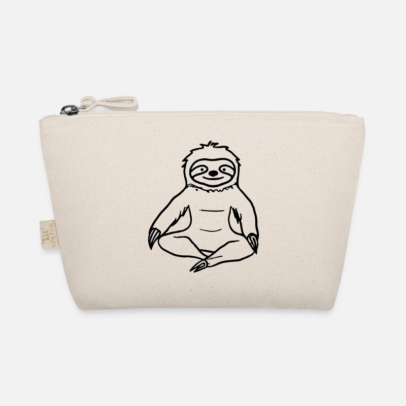 Faultier Yoga Geschenkidee Vektor - Bio-Täschchen - Natur