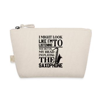 Saxophone Saxophonist Saxophone Music Saxophone Player - Organic Pouch - nature - Front