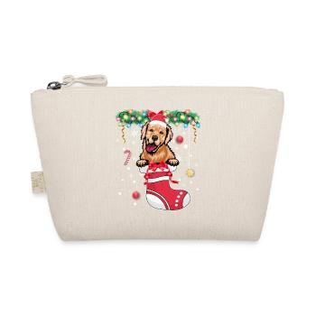 Drôle de Noël - Mignon chien Golden Retriever à Christma - Trousse biologique - nature - Devant