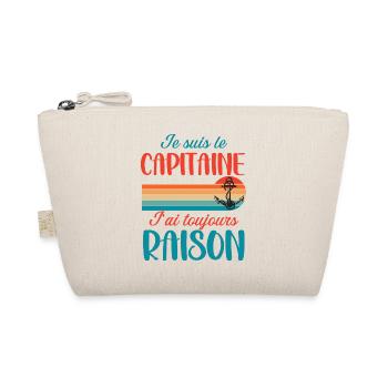 Je suis le capitaine j'ai toujours raison cadeau - Trousse biologique - nature - Devant
