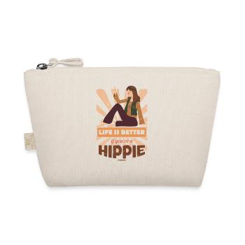 Das Leben als Hippie ist besser - Bio-Täschchen - Natur - Vorne