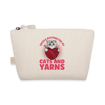 Knitting Knitting Knitting Lovers Gift - Organic Pouch - nature - Front