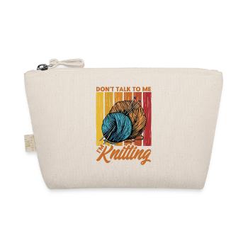 Yarn Knitting Knitting Knitting Lovers Gift - Organic Pouch - nature - Front