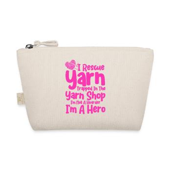 Knitting Knitting Lovers Knitting Gift - Organic Pouch - nature - Front
