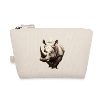 Cute Rhinoceros Rhino - Organic Pouch - nature - Front