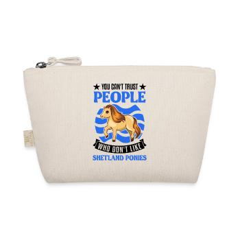 Shetland Pony Geschenk Shetty - Bio-Täschchen - Natur - Vorne