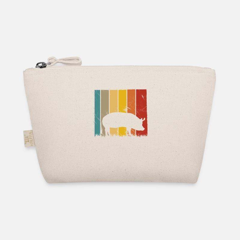 Pig Animal Retro Pet Farm Gift idea Organic Pouch