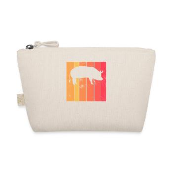 Pig Animal Retro Pet Farm Gift idea - Organic Pouch - nature - Front