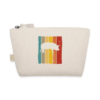 Pig Animal Retro Pet Farm Gift idea - Organic Pouch - nature - Front