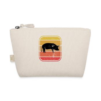 Pig Animal Retro Pet Farm Gift idea - Organic Pouch - nature - Front