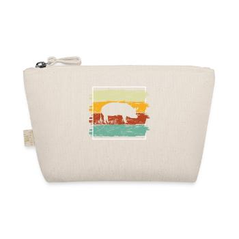 Pig Animal Retro Pet Farm Gift idea - Organic Pouch - nature - Front