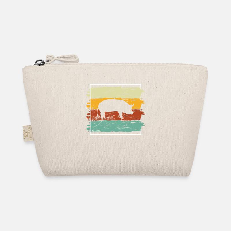 Pig Animal Retro Pet Farm Gift idea Organic Pouch