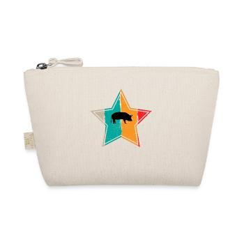 Pig Animal Retro Pet Farm Gift idea - Organic Pouch - nature - Front