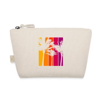 Vintage Palm Trees Beach Sunset - Organic Pouch - nature - Front