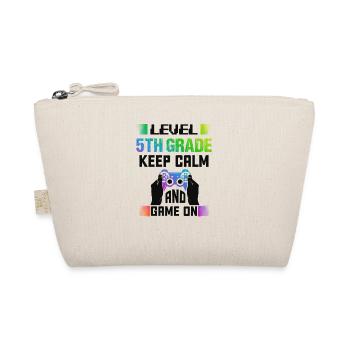 Level 5TH GRADE keep calm and game on - Organic Pouch - nature - Front