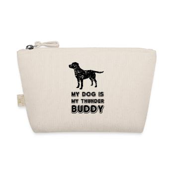 My dog is my Thunder Buddy - Organic Pouch - nature - Front