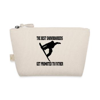 Snowboard Father Winter Sports Snowboarder Papa - Organic Pouch - nature - Front