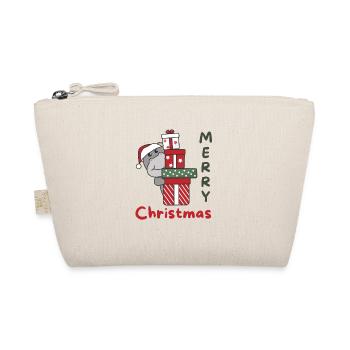 Hippo Weihnachten Geschenk Winter Tiere Hippos - Bio-Täschchen - Natur - Vorne