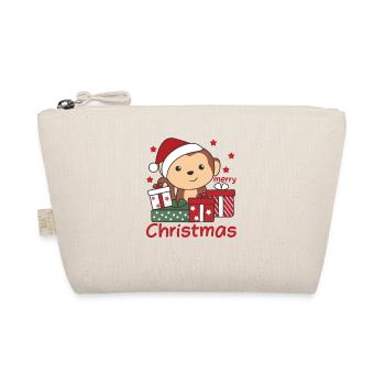 Monkey Christmas Gift Winter Animals Monkeys - Organic Pouch - nature - Front