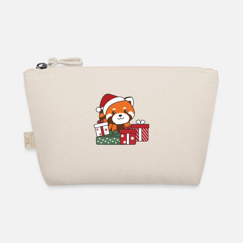 Rote Panda Weihnachten Geschenk Winter Rote Pandas - Bio-Täschchen - Natur