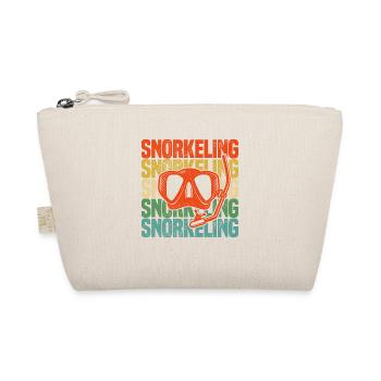 Retro Graphic Snorkeler Scuba Diver Diving Snorkel - Bio-Täschchen - Natur - Vorne