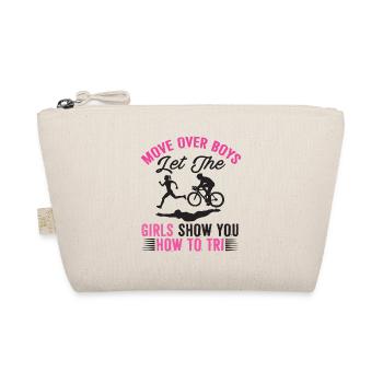 Move Over Boys Let The Girls Triathlon - Organic Pouch - nature - Front