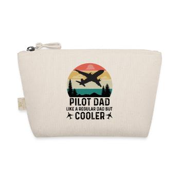 Pilot Airplane Glider Flying Sports Papa Father - Organic Pouch - nature - Front